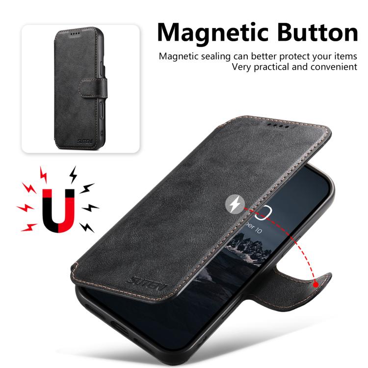 For iPhone 12 Suteni Q05 2-in-1 Multi-function Detachable Wallet MagSafe Phone Case