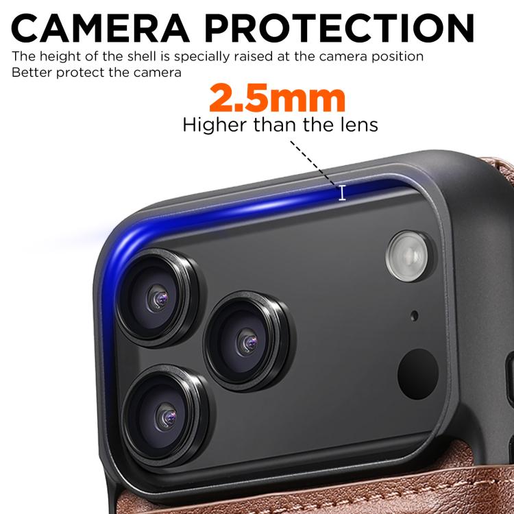 For iPhone 17 Pro Max Suteni Q05 2-in-1 Multi-function Detachable Wallet MagSafe Phone Case