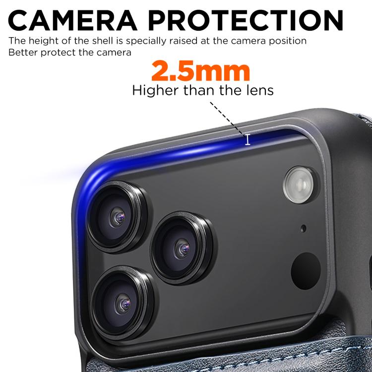 For iPhone 17 Pro Max Suteni Q05 2-in-1 Multi-function Detachable Wallet MagSafe Phone Case