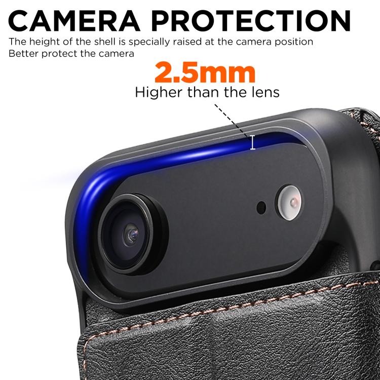 For iPhone Air Suteni Q05 2-in-1 Multi-function Detachable Wallet MagSafe Phone Case