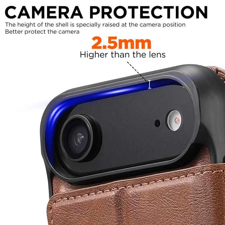 For iPhone Air Suteni Q05 2-in-1 Multi-function Detachable Wallet MagSafe Phone Case