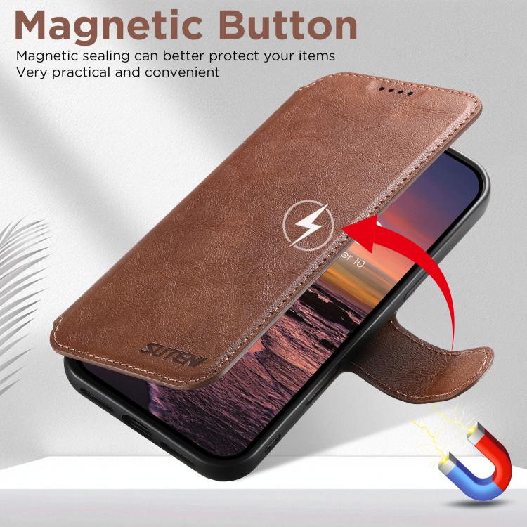 For iPhone 17 Suteni Q05 2-in-1 Multi-function Detachable Wallet MagSafe Phone Case