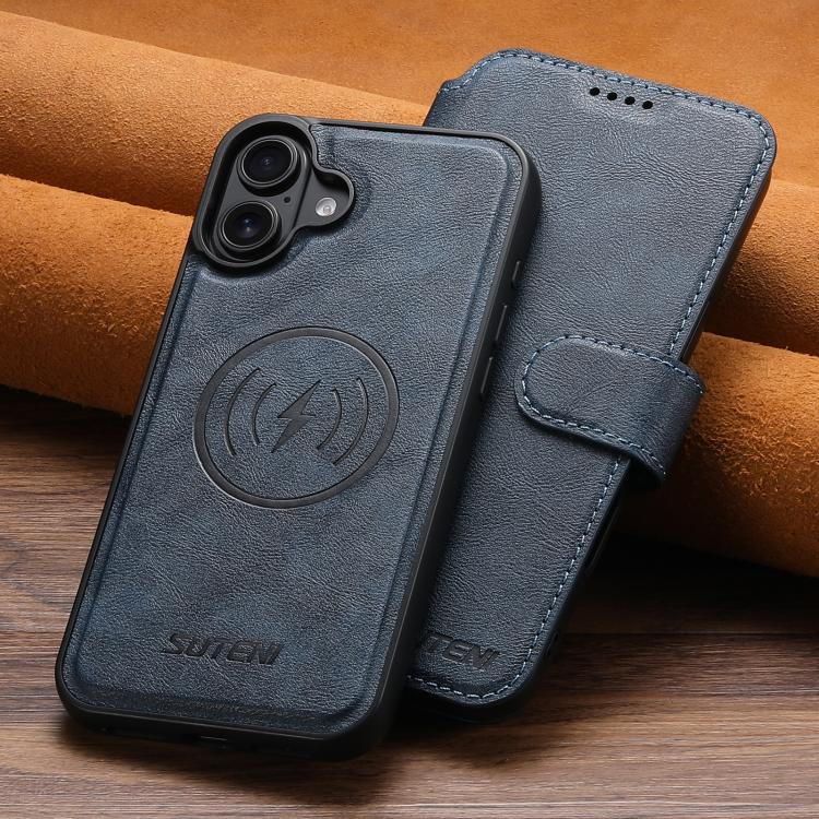 For iPhone 17 Suteni Q05 2-in-1 Multi-function Detachable Wallet MagSafe Phone Case