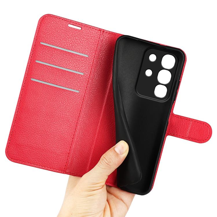For vivo Y29 4G Litchi Texture Horizontal Flip Leather Phone Case with Holder