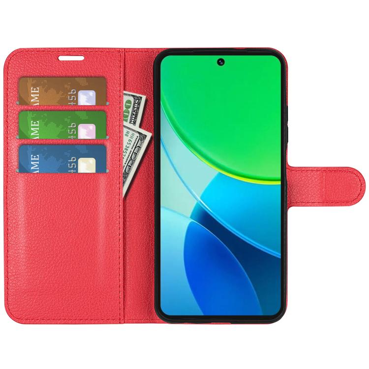 For vivo vivo Y19s 4G / Y29 5G Litchi Texture Horizontal Flip Leather Phone Case with Holder