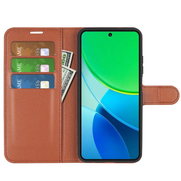 For vivo vivo Y19s 4G / Y29 5G Litchi Texture Horizontal Flip Leather Phone Case with Holder