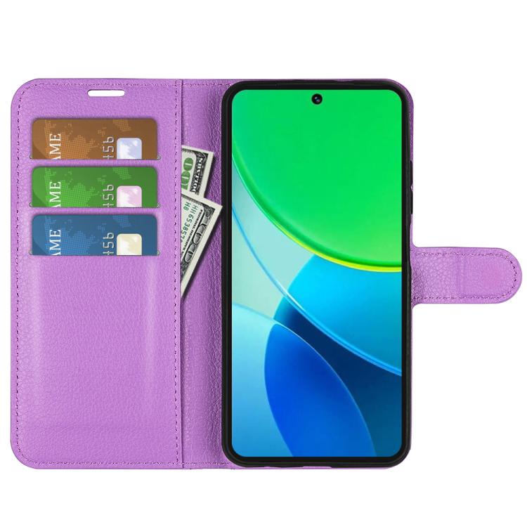 For vivo vivo Y19s 4G / Y29 5G Litchi Texture Horizontal Flip Leather Phone Case with Holder