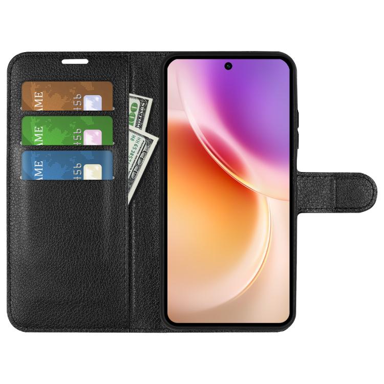 For vivo X300 Litchi Texture Horizontal Flip Leather Phone Case with Holder