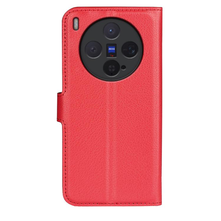 For vivo X300 Litchi Texture Horizontal Flip Leather Phone Case with Holder