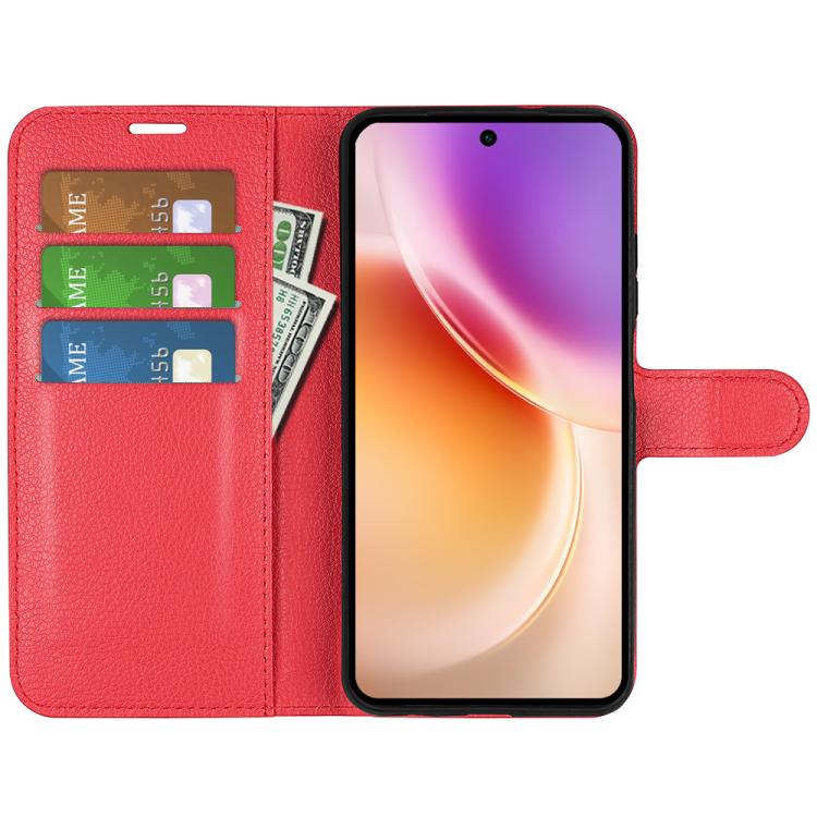 For vivo X300 Litchi Texture Horizontal Flip Leather Phone Case with Holder