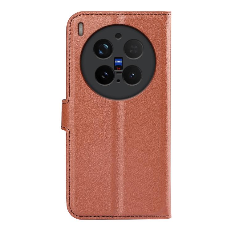 For vivo X300 Litchi Texture Horizontal Flip Leather Phone Case with Holder