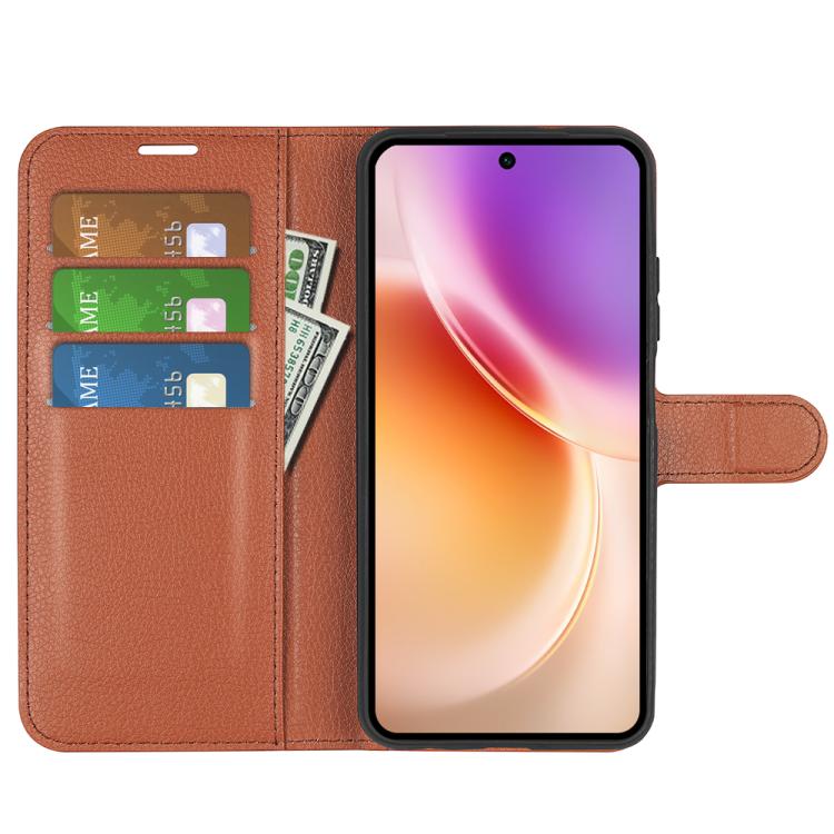 For vivo X300 Litchi Texture Horizontal Flip Leather Phone Case with Holder