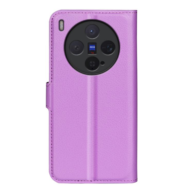 For vivo X300 Litchi Texture Horizontal Flip Leather Phone Case with Holder