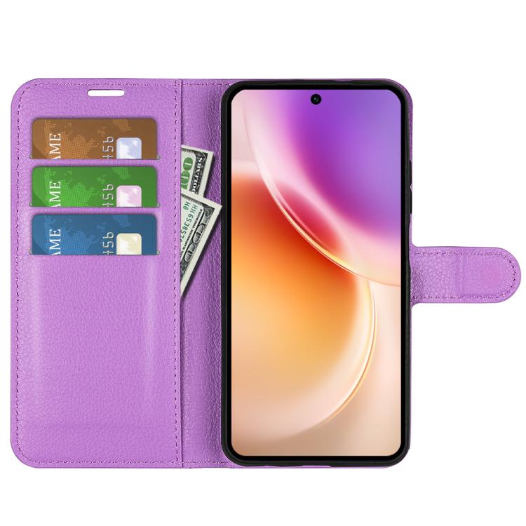 For vivo X300 Litchi Texture Horizontal Flip Leather Phone Case with Holder