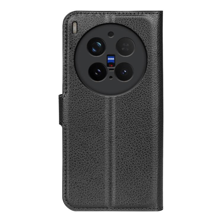 For vivo X300 Pro Litchi Texture Horizontal Flip Leather Phone Case with Holder