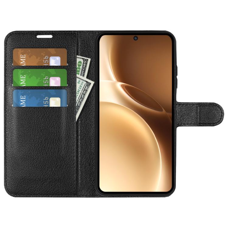 For vivo X300 Pro Litchi Texture Horizontal Flip Leather Phone Case with Holder