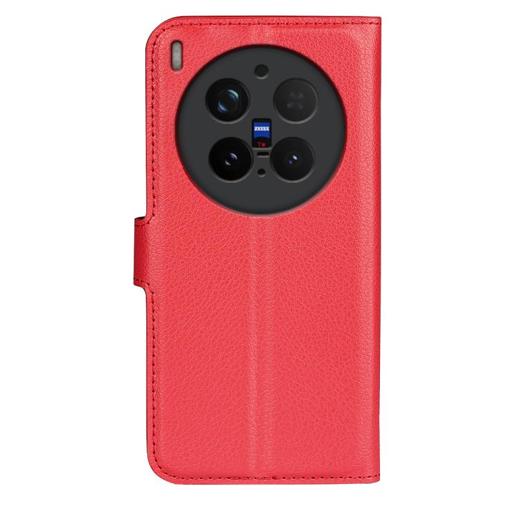 For vivo X300 Pro Litchi Texture Horizontal Flip Leather Phone Case with Holder