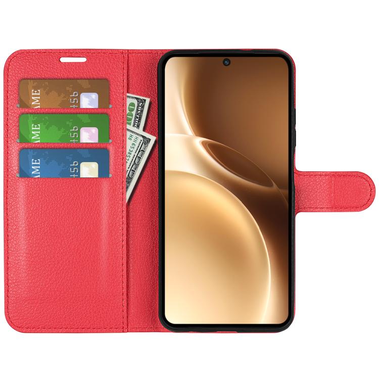For vivo X300 Pro Litchi Texture Horizontal Flip Leather Phone Case with Holder
