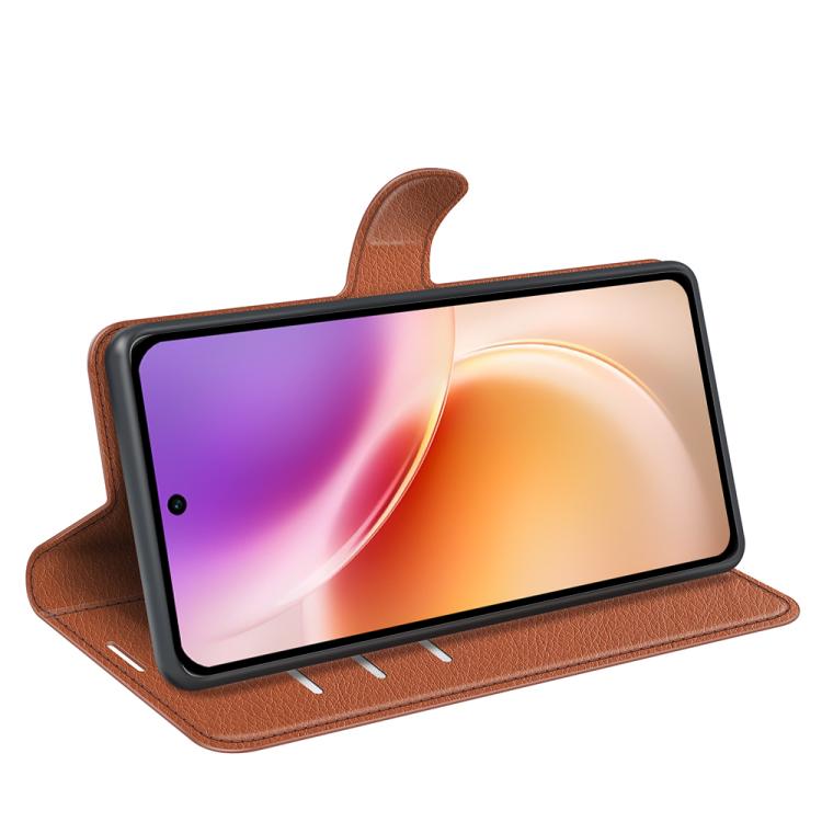 For vivo X300 Pro Litchi Texture Horizontal Flip Leather Phone Case with Holder