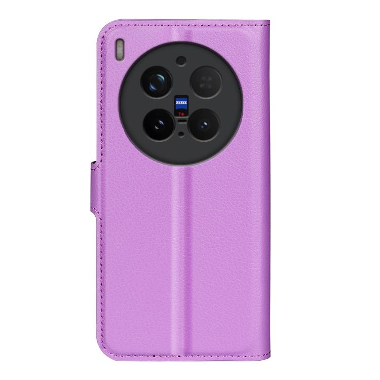 For vivo X300 Pro Litchi Texture Horizontal Flip Leather Phone Case with Holder