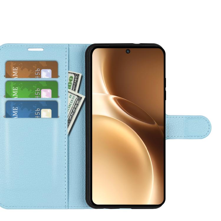 For vivo X300 Pro Litchi Texture Horizontal Flip Leather Phone Case with Holder