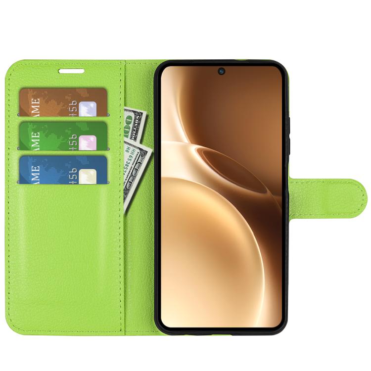 For vivo X300 Pro Litchi Texture Horizontal Flip Leather Phone Case with Holder