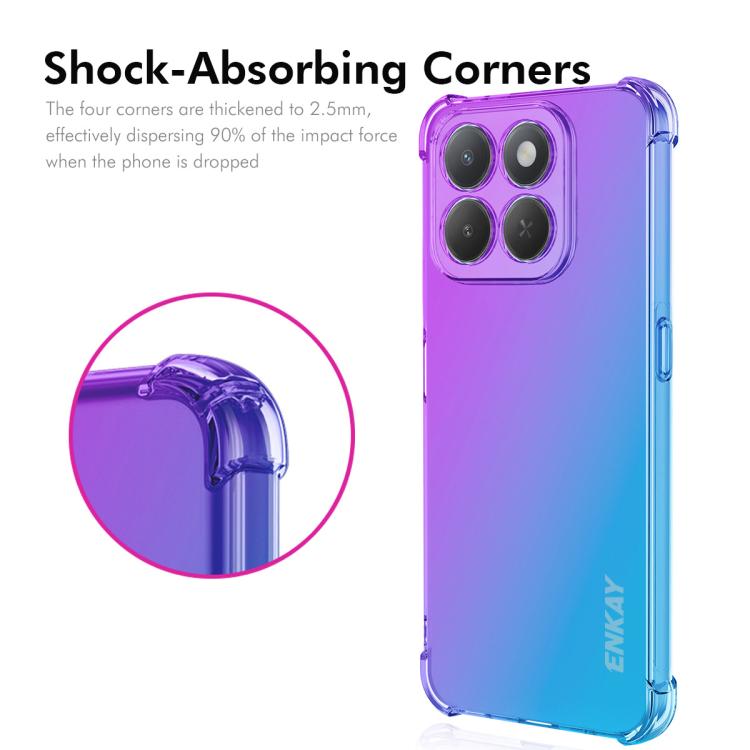 For Honor X6c 4G Global ENKAY Hat-Prince Gradient Airbag TPU Phone Case