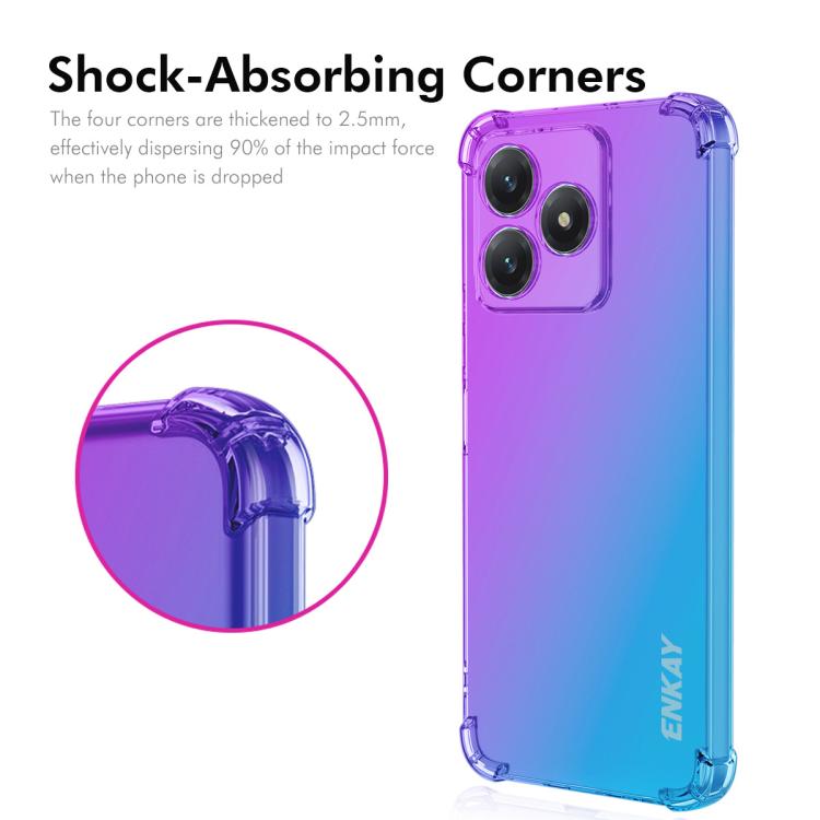 For Honor X5c / X5c Plus ENKAY Hat-Prince Gradient Airbag TPU Phone Case