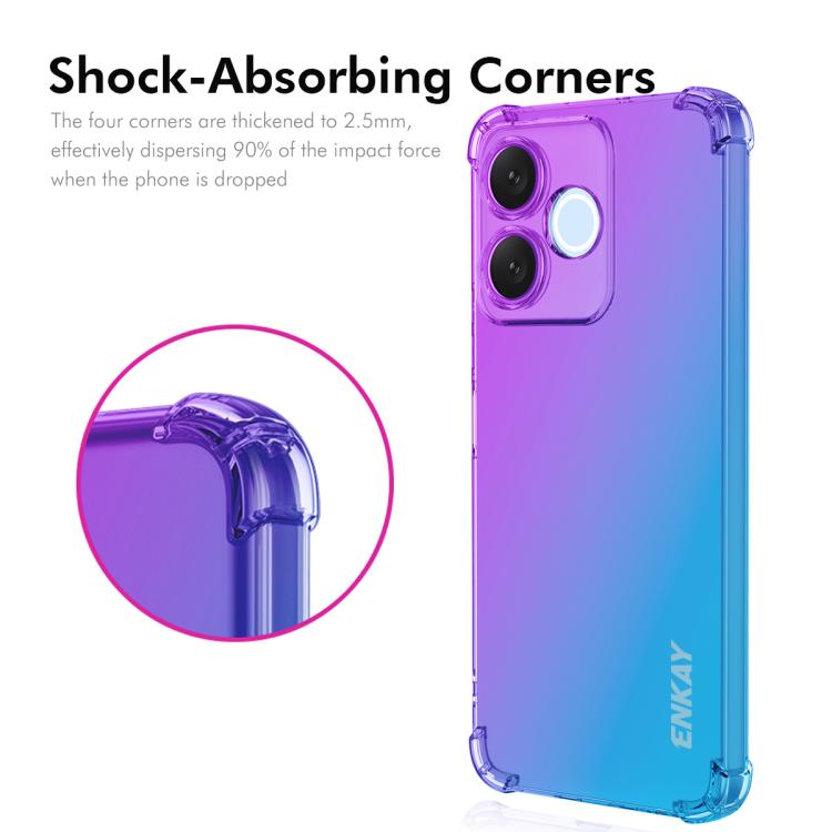 For Honor 600 Lite Global / 500 Smart ENKAY Hat-Prince Gradient Airbag TPU Phone Case
