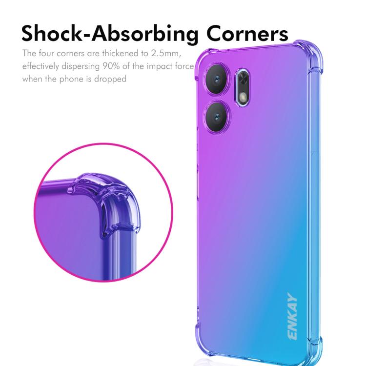 For Honor X6d / Play 60A ENKAY Hat-Prince Gradient Airbag TPU Phone Case
