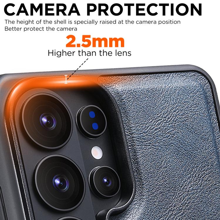 For Samsung Galaxy S26 Ultra 5G Suteni G5 Cowhide Leather Magnetic Phone Case
