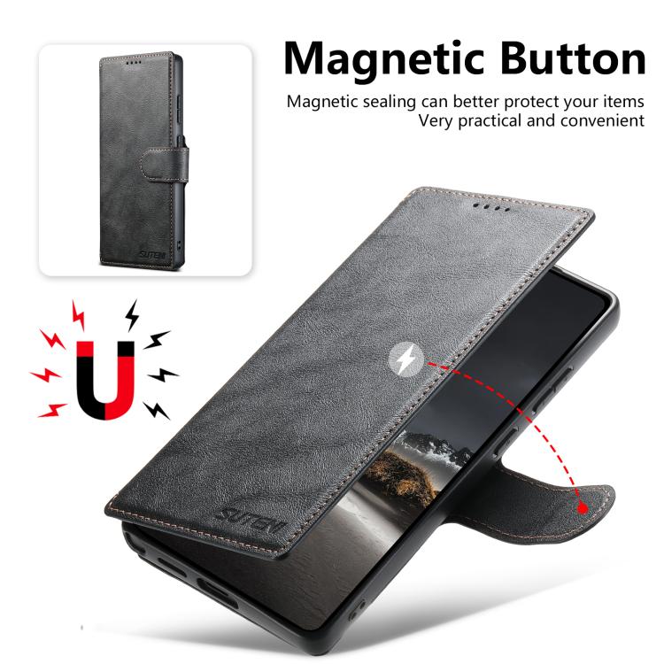 For Samsung Galaxy S24 Ultra 5G Suteni Q05 2-in-1 Multi-function Detachable Wallet MagSafe Phone Case