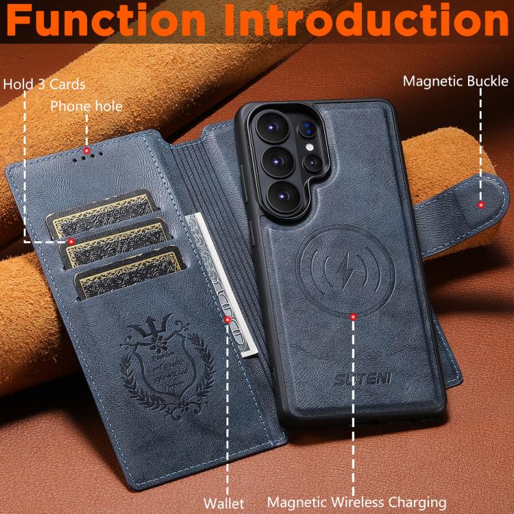For Samsung Galaxy S26 Ultra 5G Suteni Q05 2-in-1 Multi-function Detachable Wallet MagSafe Phone Case