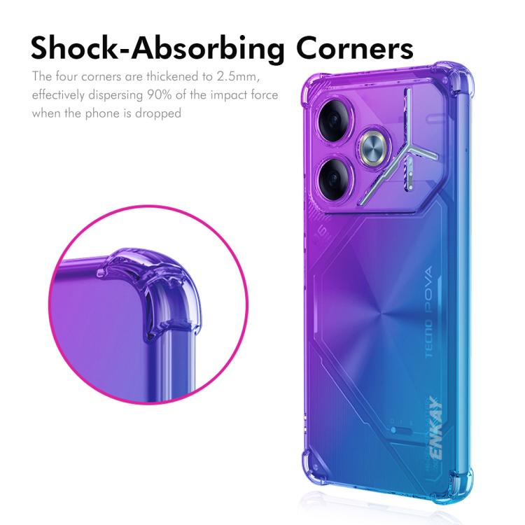 For Tecno Pova 6 5G ENKAY Hat-Prince Gradient Airbag TPU Phone Case