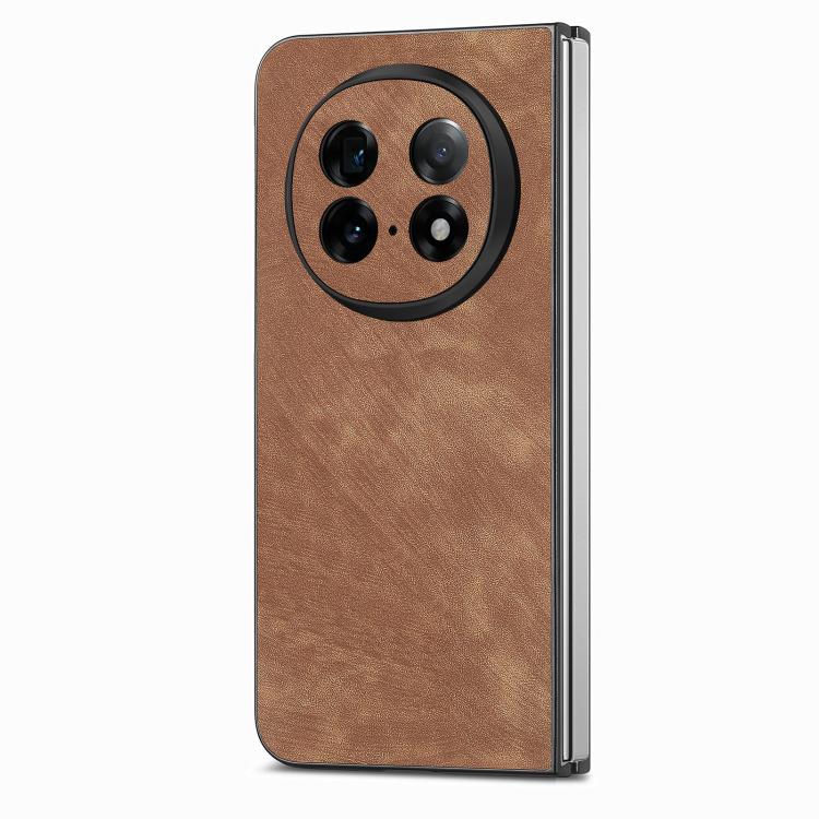 For OPPO Find N5 Vintage Leather PC Back Cover Phone Cas