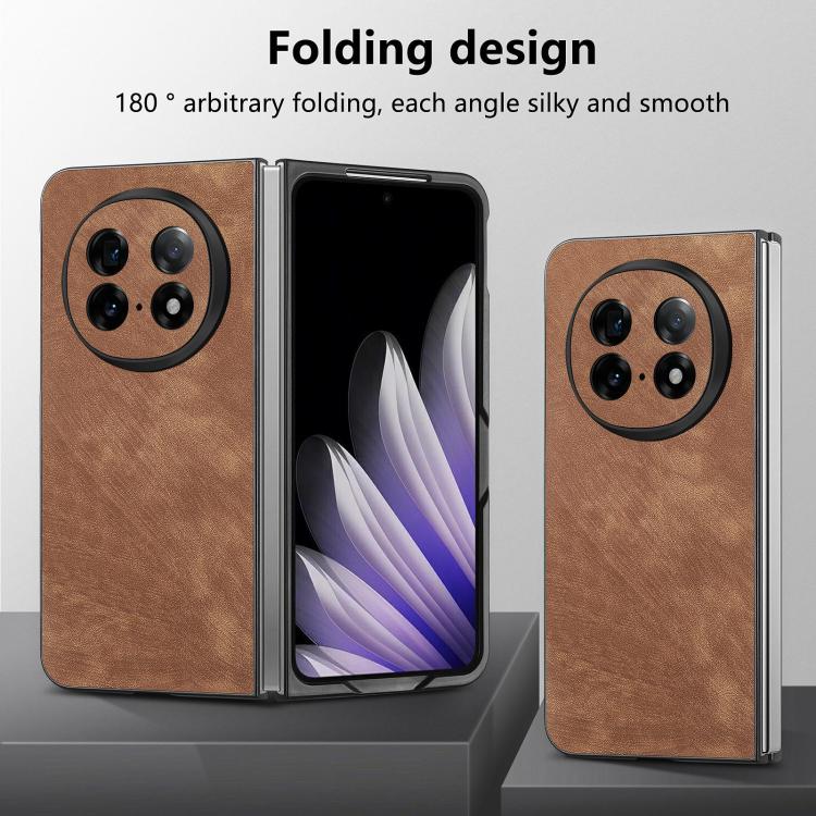 For OPPO Find N5 Vintage Leather PC Back Cover Phone Cas