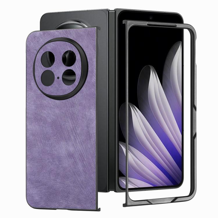 For OPPO Find N5 Vintage Leather PC Back Cover Phone Cas