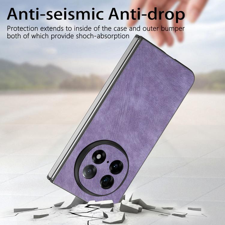 For OPPO Find N5 Vintage Leather PC Back Cover Phone Cas