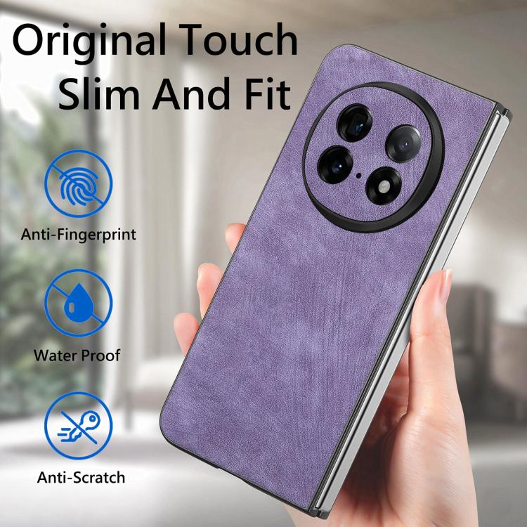 For OPPO Find N5 Vintage Leather PC Back Cover Phone Cas
