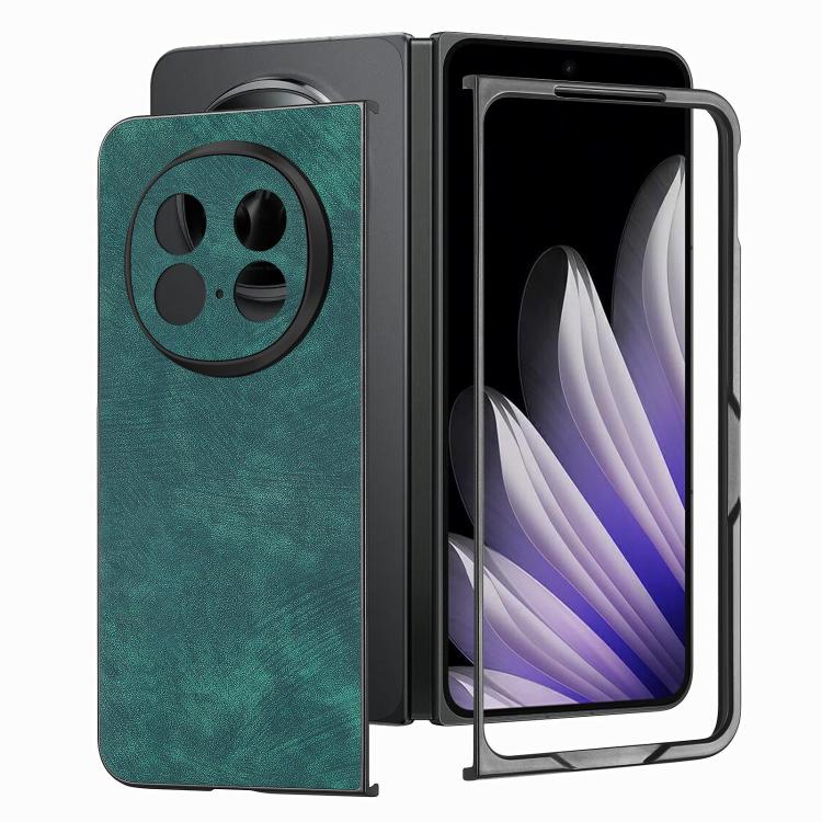 For OPPO Find N5 Vintage Leather PC Back Cover Phone Cas