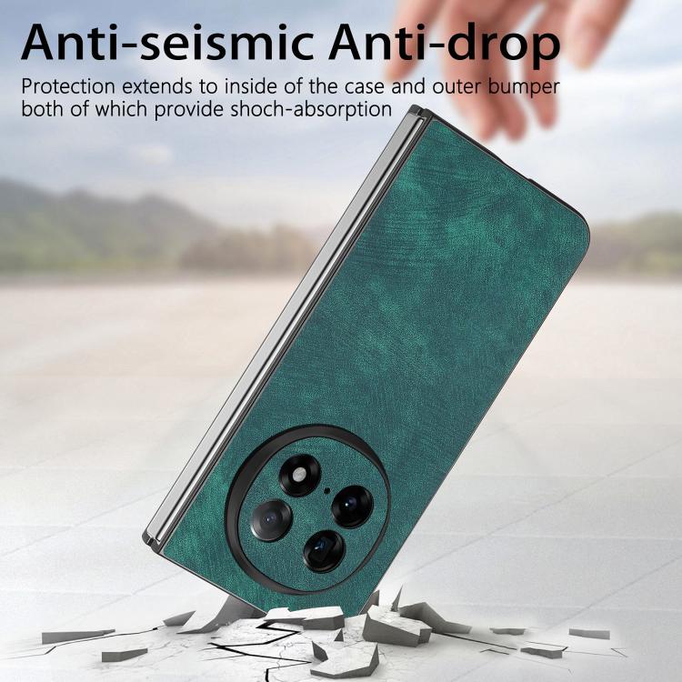 For OPPO Find N5 Vintage Leather PC Back Cover Phone Cas