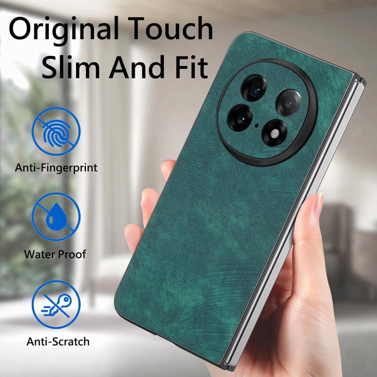 For OPPO Find N5 Vintage Leather PC Back Cover Phone Cas