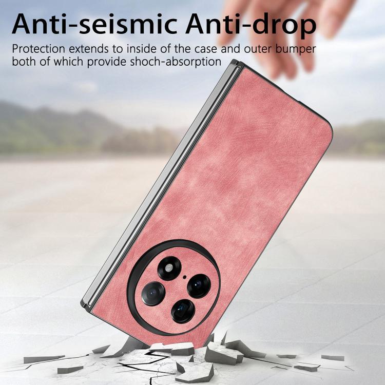 For OPPO Find N5 Vintage Leather PC Back Cover Phone Cas
