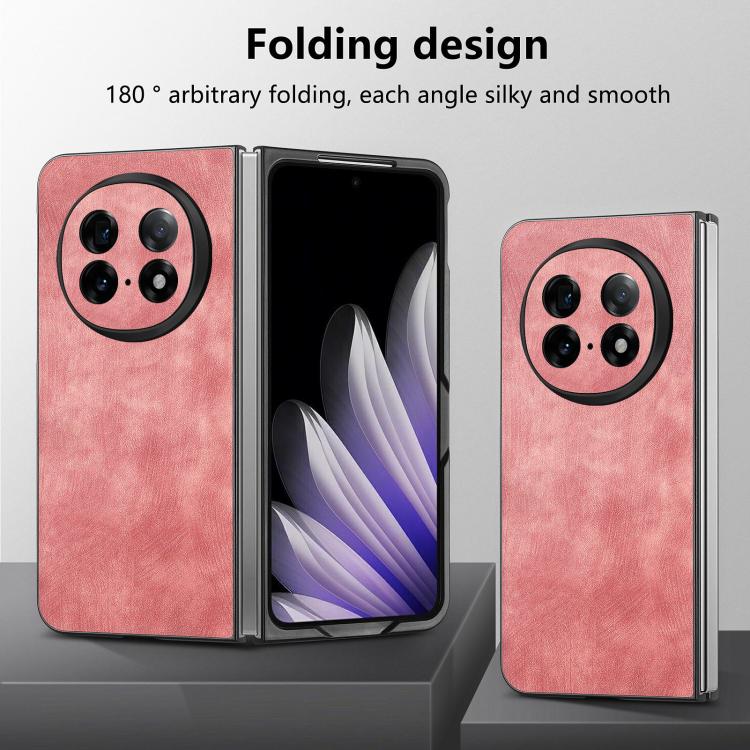 For OPPO Find N5 Vintage Leather PC Back Cover Phone Cas