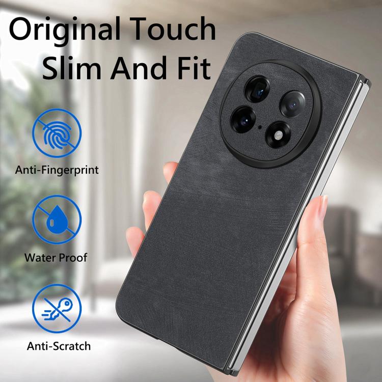 For OPPO Find N5 Vintage Leather PC Back Cover Phone Cas