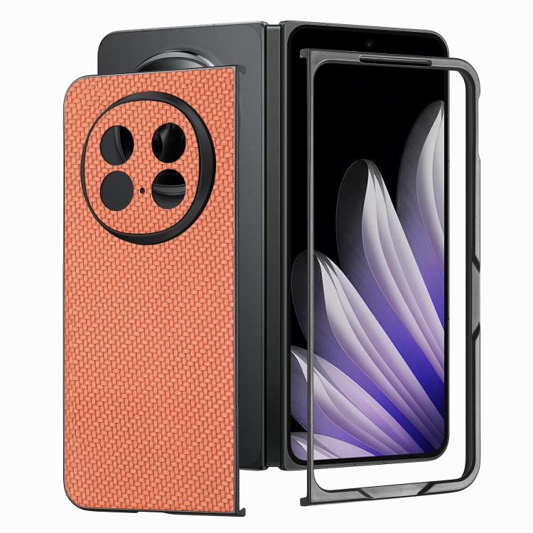 For OPPO Find N5 Carbon Fiber Texture Leather Back Phone Case