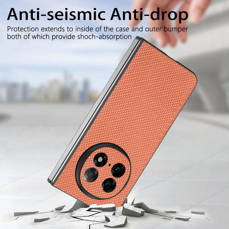 For OPPO Find N5 Carbon Fiber Texture Leather Back Phone Case