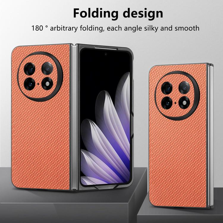For OPPO Find N5 Carbon Fiber Texture Leather Back Phone Case