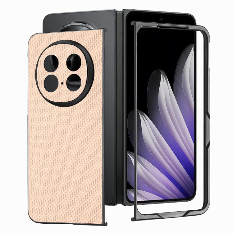 For OPPO Find N5 Carbon Fiber Texture Leather Back Phone Case
