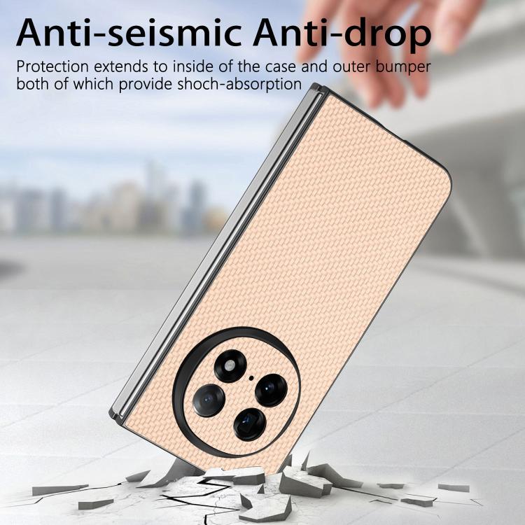 For OPPO Find N5 Carbon Fiber Texture Leather Back Phone Case